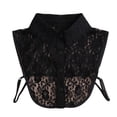 thumbnail image 1 of Women Cotton Classic Chiffon Clothes Accessories Lapel Shirt Fake Collar Blouse False Collar 4, 1 of 8