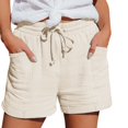 thumbnail image 1 of Women Cotton Drawstring Sweat Shorts, Summer Casual Athletic Lounge Shorts | Loose Relaxed Fit, Lightweight Summer Shorts Great for Running, Gym Workouts And Daily Home Loungewear, 1 of 6