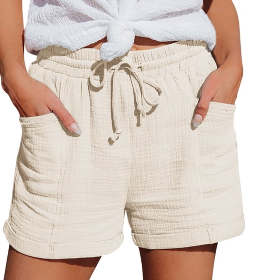 Women Cotton Drawstring Sweat Shorts, Summer Casual Athletic Lounge Shorts | Loose Relaxed Fit, Lightweight Summer Shorts Great for Running, Gym Workouts And Daily Home Loungewear