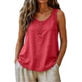 thumbnail image 1 of Women Cotton Linen Tank Tops,Linen Sleeveless Tops For Women Muslin Shirt Women Summer Shirts Flowy Plain Gauzy Tees Lightweight Linen Tank Tops Women Plus Size Tank Tops For Women, 1 of 5