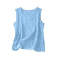 thumbnail image 1 of Women Cotton Linen Tank Tops，Womens Gauze Tops Flowy Cami Shirts Blouse Gauze Shirts Camisole 2026 Cotton Linen Tops For Women Beach Vacation Clothes For Women Summer Beach Sleeveless Tops, 1 of 4