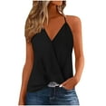 thumbnail image 1 of Women Cotton Linen Tanks Side Split Camis Spaghetti Strap Tank Top Solid Color Blouses V Neck Camisole Sleeveless Shirt Loose Fit Vest Lightweight Breathable Clothing, 1 of 6