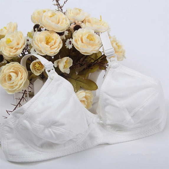 Women Cotton Maternity Bra Comfortable Solid Color Wireless Underwear Female Bra