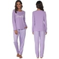 thumbnail image 1 of Women Cotton Pajamas Set Long Sleeve and Pants Pajamas for Women Cute Cat Print Soft Sleepwear Sets for Women 2 Piece Loungewear with Pockets, S-XXL, 1 of 13