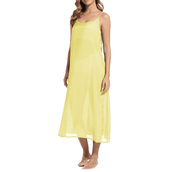 Women Cotton Silk Long Slips Full Slips For Under Dress Chemise Camisoles Slip Dress Petticoat