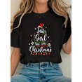 thumbnail image 1 of Women Cotton Tshirt Merry Christmas Just A Girl Who Loves Christmas Tree Xmas T-Shirt Comfort Tshirt Women, 1 of 7