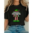 thumbnail image 1 of Women Cotton Tshirt Santa's Favorite Para Shirt Funny Christmas Xmas T-Shirt Comfort Tshirt Women, 1 of 7