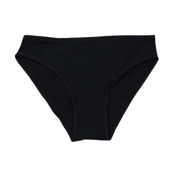 Women Cotton Underwear Ladies Ribbed Striped Brief Breathable Plus Stretchy Panties for Daily Wear Sleep Work Travel