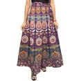 thumbnail image 1 of Women Cotton Wrap Around Skirt One Size Jaipuri Floral Printed Boho Multitri, 1 of 2