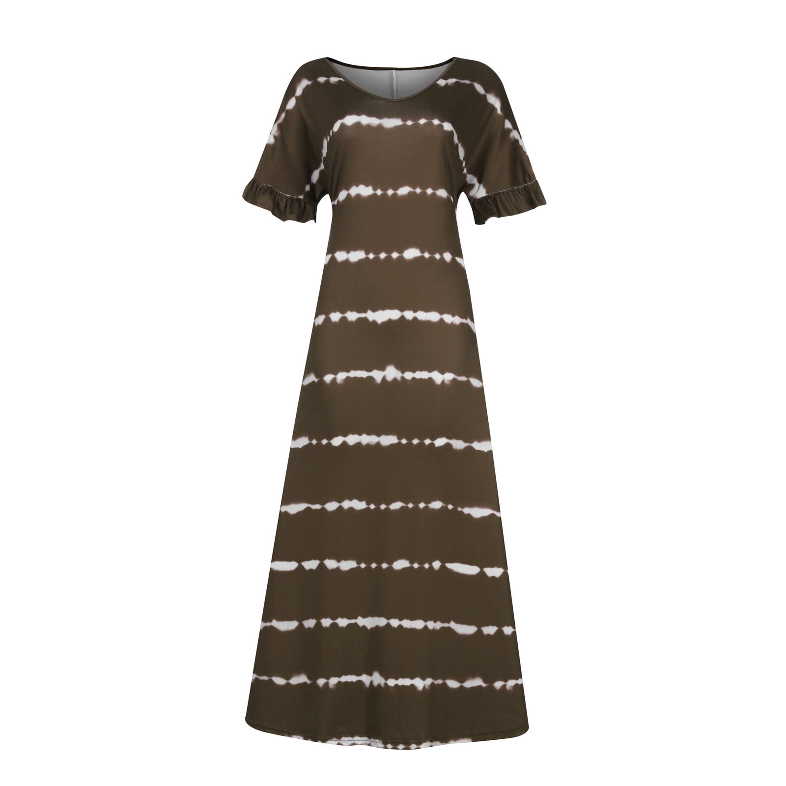 Women's Cotton Linen Loose Long Sleeve Shirt Dress