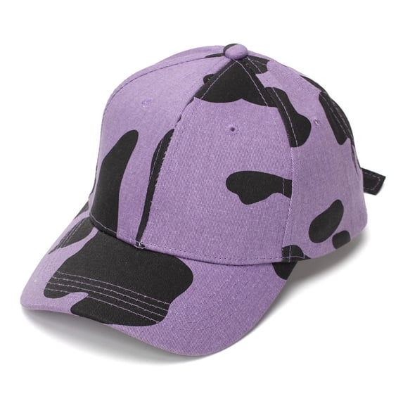 Women All Over Cow Print Twill Baseball Cap, JIANLAI Trendy Animal Spotted Curved Brim Dad Hat, Adjustable Back Strap Lightweight Breathable Fashion Headwear