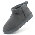 thumbnail image 1 of Women Cow Suede Leather Mini Snow Boots Winter Casual Warm Faux Fur Lined Ankle Outdoor Boots, 1 of 8