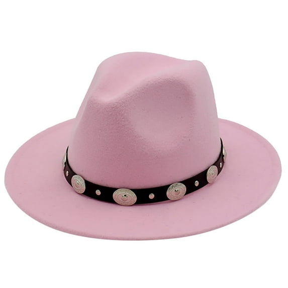 Women Cowboy Hat Leather Cowboy Hat Pink Cowboy Hats Denim Cowboy Hats for Women One Size