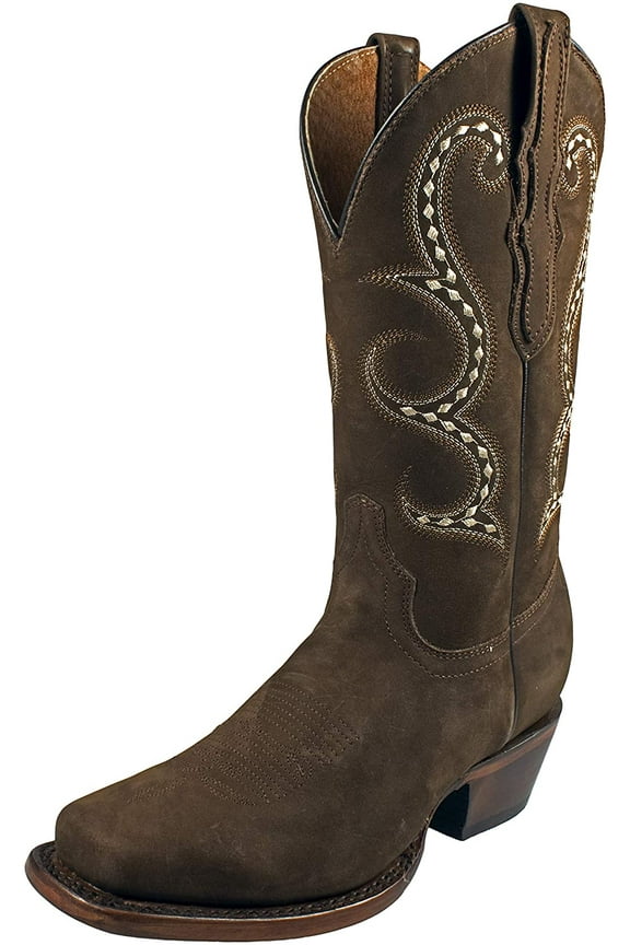 Women Cowgirl Boots Rodeo Western Leather Wester, Leather Square Toe