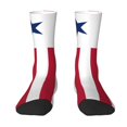 thumbnail image 1 of Women Crew Graphic Print Tube Socks Flag Of Liberian Pattern Design Ladies Socks, 1 of 7