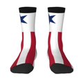 thumbnail image 1 of Women Crew Graphic Print Tube Socks Flag Of Liberian Pattern Design Ladies Socks, 1 of 7