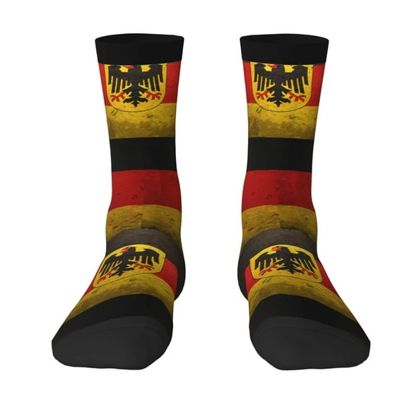 Women Crew Graphic Print Tube Socks German Flag With The German Pattern Design Ladies Socks