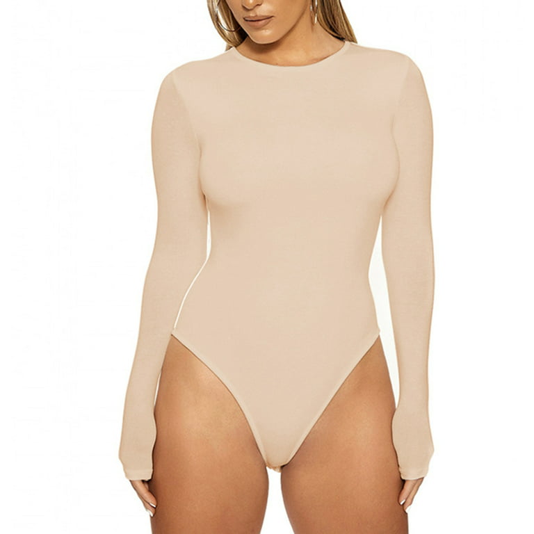 Women Crew Neck Bodysuit Skin-friendly and Breathable Body Suit