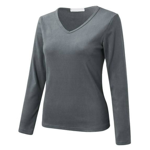 Women Crew Neck Lined Thermal Thermal Underwear Slim Tops Long Sleeve Thermal Shirts Winter Tops