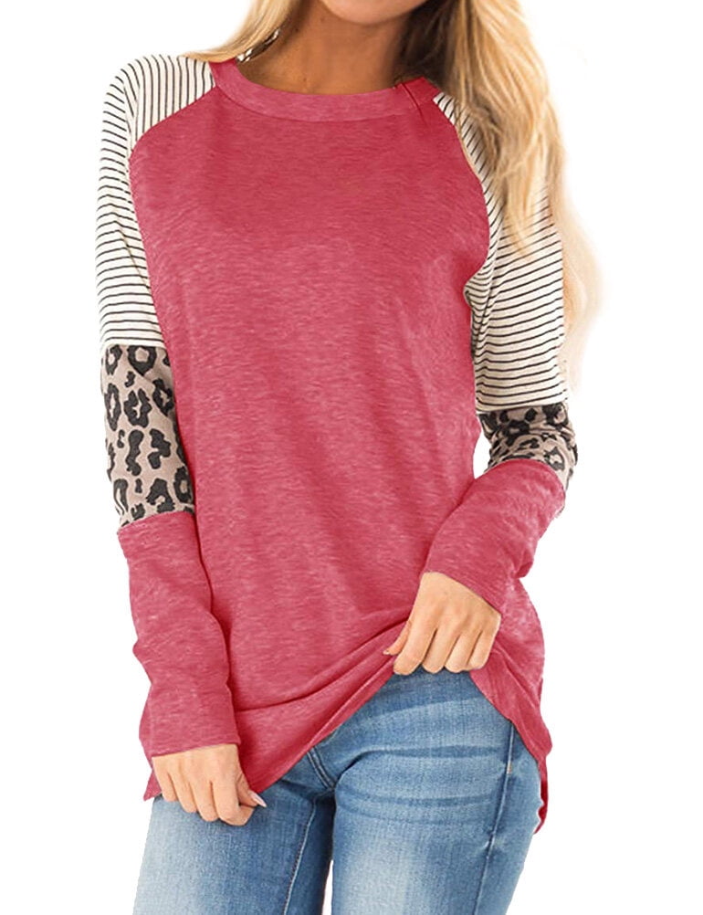 Long Sleeve Leopard Print Urban Ribbed Top