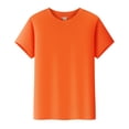thumbnail image 1 of Women Crew Neck Loose Short Sleeve T Shirt Floral Trim Casual,A,2XL, 1 of 3