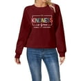 thumbnail image 1 of Women Crew Neck Pullover Fall Sweatshirt for Women 2026 Striped Women's Crewneck Casual Canned Food Festival Printed Sweatshirt L, 1 of 6
