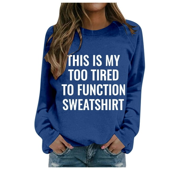 Women Crew Neck Pullover Sweatshirt for Women Hoodies Ladies' Fashionable Casual Autumn and Winter English Letter Printed Hoodie Round Neck Hoodie Long Sleeved Top Xl