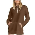 thumbnail image 1 of Women Crew Neck Pullover Women's Hoodies Pullover Cropped Women's Half Zip Pocket Hooded Sweatshirt Without Xl, 1 of 9