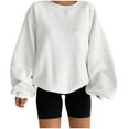 thumbnail image 1 of Women Crew Neck Pullover Zip up Hoodie Womens Plus Size Womens Daily Home Outdoor Workout Long Sleeve O Neck T Shirt Top Printed Sweatshirt Street Blouse Streetwear S, 1 of 9
