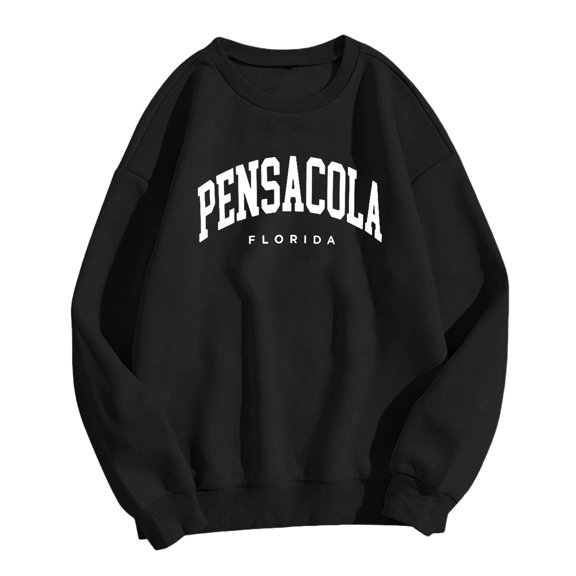 Women Crew Neck Pullover Zip up Sweatshirt Women No Hood Adult Unisex Crewneck Sweatshirt L