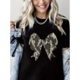 thumbnail image 1 of Women Crew Neck T-Shirt butterfly Graphic Shirt Casual Loose Short Sleeve Top, 1 of 5