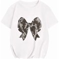 thumbnail image 1 of Women Crew Neck T-Shirt butterfly Graphic Shirt Casual Loose Short Sleeve Top, 1 of 4