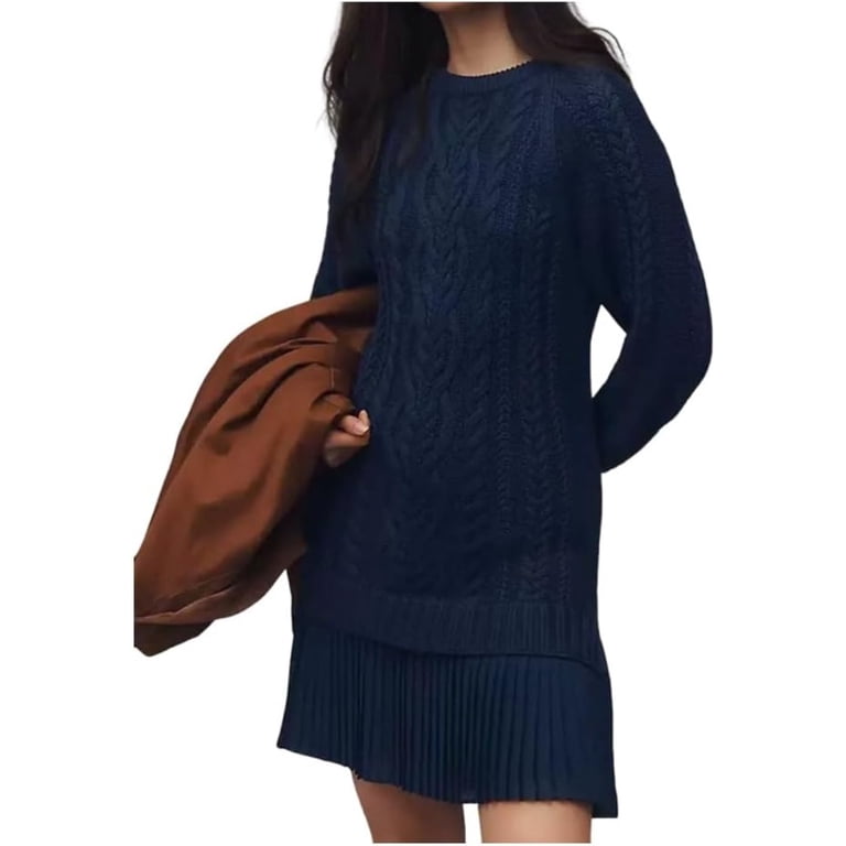belt for knitted dress Women's No Better Time Grey Ribbed Knit Sweater Mini Dress | Size: L