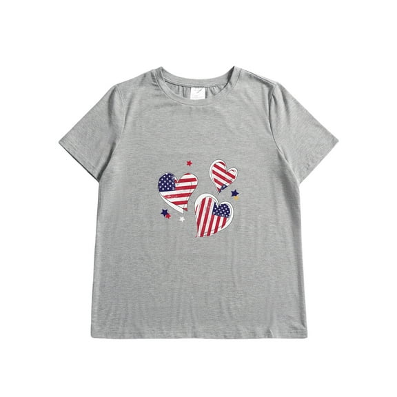 Women Crewneck Graphic Printed Tee Shirts Vintage Short Sleeve Lightweight Soft Casual Shirts Tops