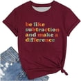 thumbnail image 1 of Women Crewneck Summer Tshirts Short Sleeve Loose Fit Basic Casual Trendy Tees Letter Print 2026 Tops, 1 of 2