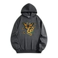 thumbnail image 1 of Women Crewneck Sunflower Print Long Sleeve Pullover Drawstring Sweatshirts Floral Graphic Hoodies Winter Fleece Long Sleeve Hoodies with Pocket, 1 of 4