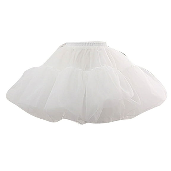 Women Crinoline Petticoat Fluffy Skirt Gown Short Half Slip Organza Underskirt for Cosplay Vintage Party