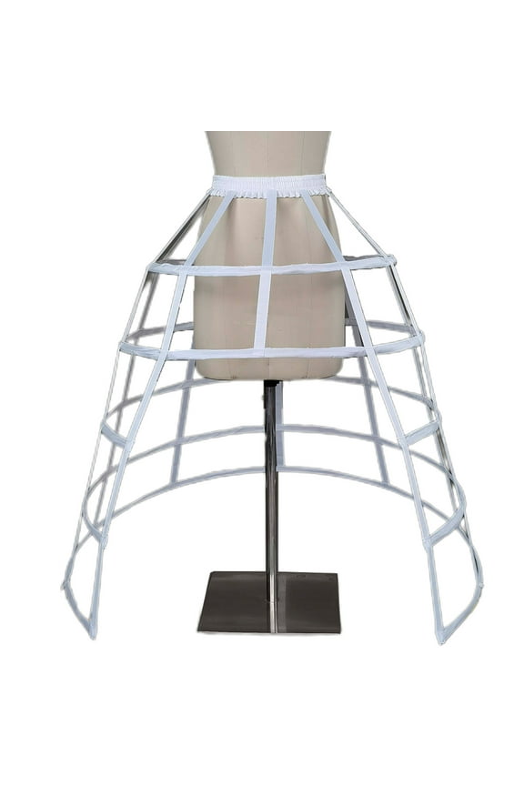 Women Crinoline Petticoat Short or Long 2/3/4/5 Hoop Cage Gown Half Slips Girls Underskirt for Wedding Bridal Dress