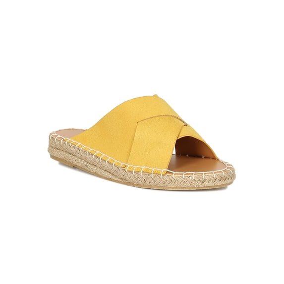 Women Crisscross Band Espadrille Slide Sandal 18649