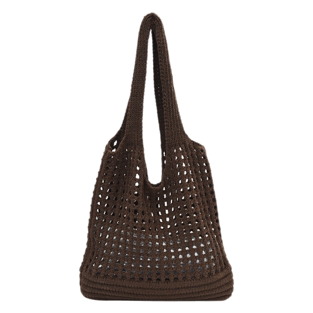 Women Crochet Beach Bag Casual Travel Tote Bag Summer Purse Ladies