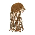 thumbnail image 1 of Women Crochet Beanie Cap, Knitted Crochet Hat Fashionable Headwear Girls Lady Tassel Braids Decorative Knit Skull Cap for Fishing, Backpacking Coffee, 1 of 7