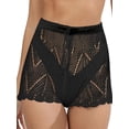 thumbnail image 1 of Women Crochet Cover Up Shorts Hollow Out High Waist Knit Black L, 1 of 6