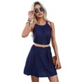 thumbnail image 1 of Women Crochet Hollow Out Summer Dresses for Women Navy Blue L, 1 of 6