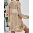 thumbnail image 1 of Women Crochet Lightweight Cardigan Cover Up Open Front Long Sleeve Summer Cardigans Long Open Front Sweater Extra Long Sweaters Womens Cardigan Print Vintage Sweater Thanksgiving Sweaters for Women, 1 of 5