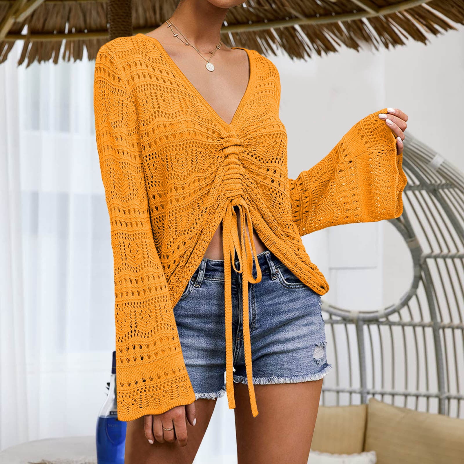 Crochet Women Beach Dress Cover Up main image 1