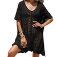thumbnail image 1 of Women Crochet Tops Swim Bikini Bathing Suit Beach Coverups Loose Fit Swimwear Dress, 1 of 4