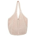 thumbnail image 1 of Women Crochet Tote Bag Fashion Knitted Bag Summer Mesh Beach Bag (Beige) Shoulder Bags for Women, 1 of 6