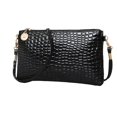thumbnail image 1 of Women Crocodile Pattern Solid Color Zipper Crossbody Shoulder Bag Phone Holder, 1 of 8