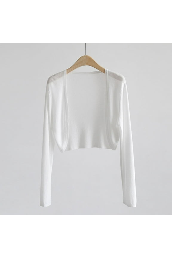Women Cropped Cardigan Short Mesh Lightweight Crop Top Cover Ups Light Sweater
