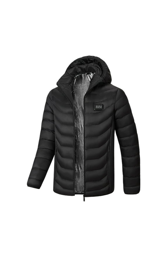 Women Cropped Jackets New Electric Heated Jacket Outdoor Warm Clothing Unisex Heated Coat for Men Women USB Rechargeable Electric Heated Jacket Winter Waterproof Coats Black M New
